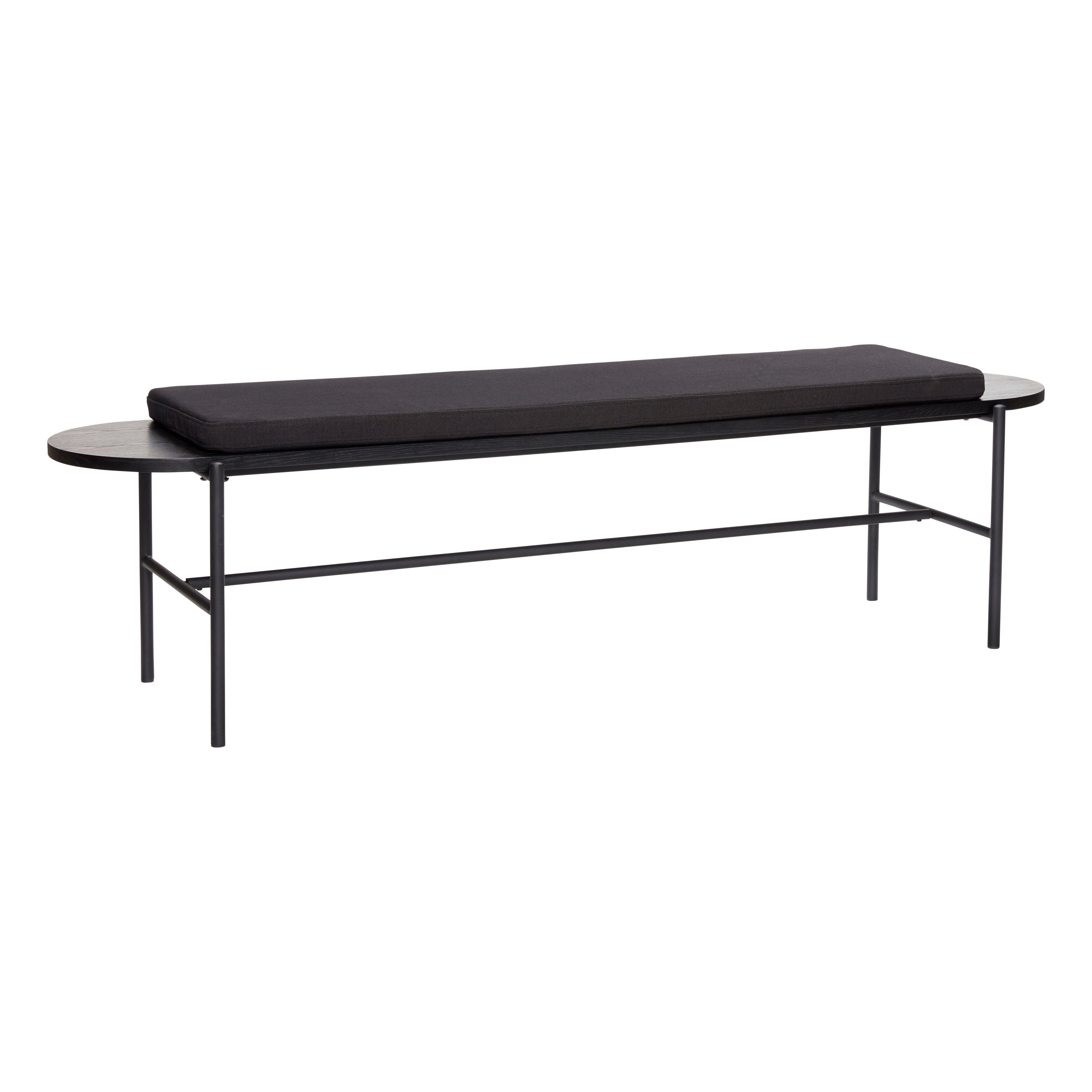 Norm Bench Black - 180x45xh49cm