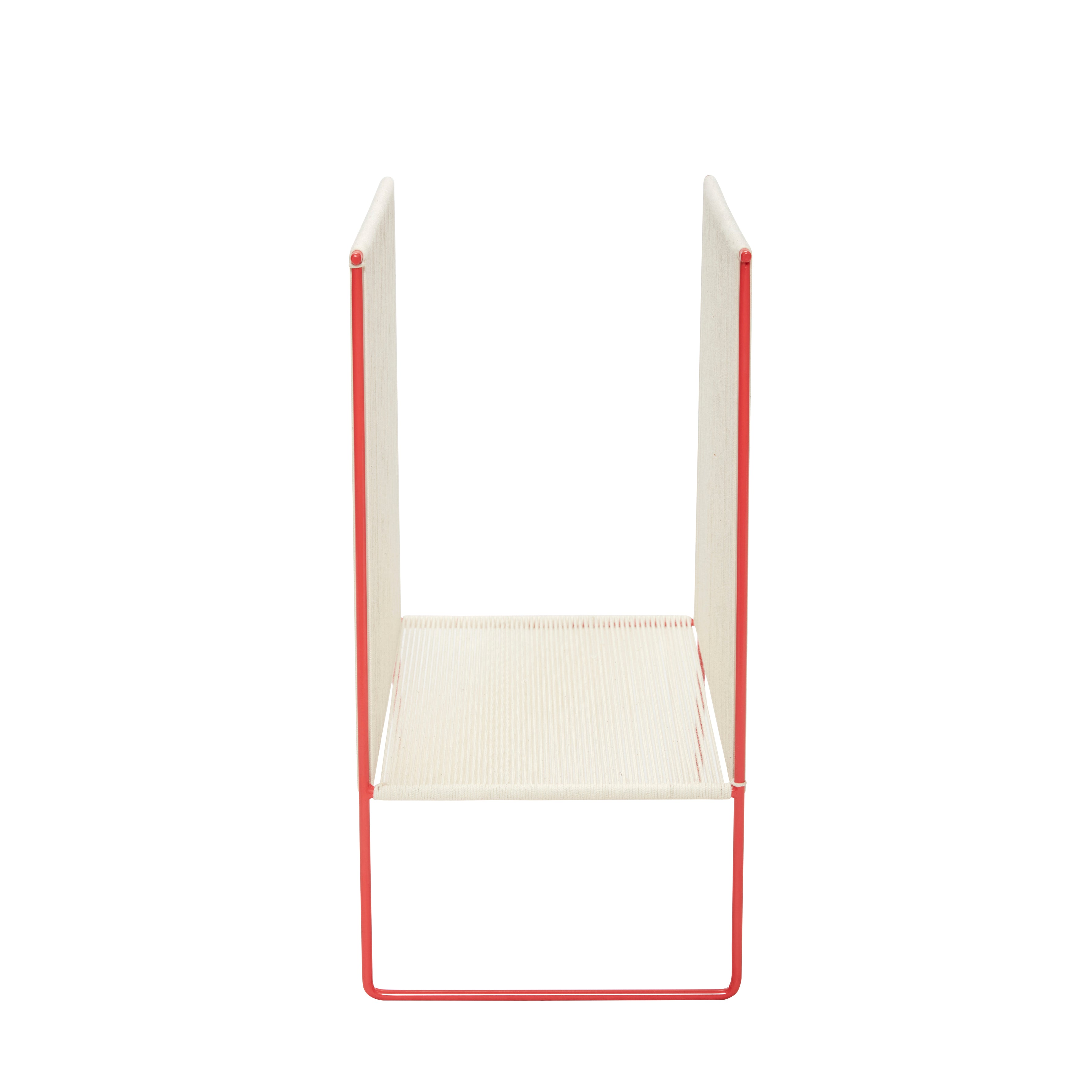 String Magazine Holder Red/White - 43x25xh50cm