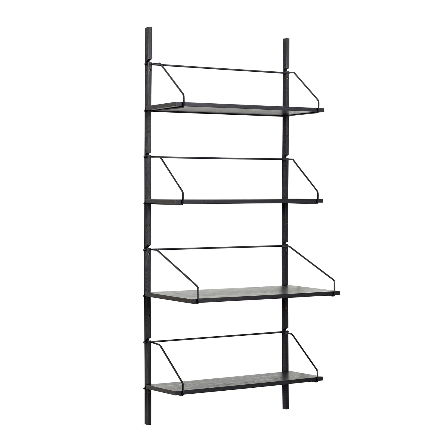 Hübsch Norm Wall Rack 4 hyllor svart