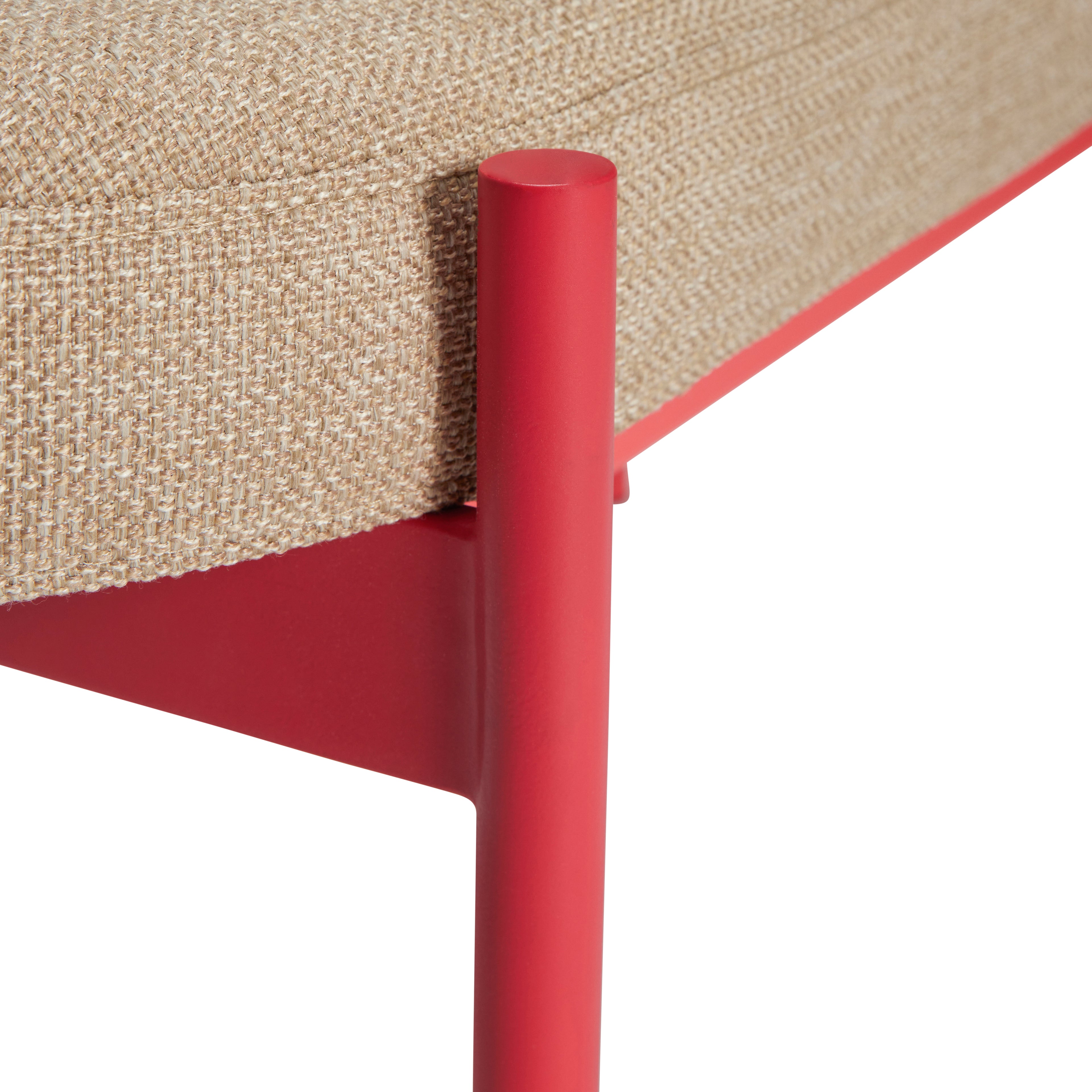 Klint Bench Red/Beige - 110x44xh45cm