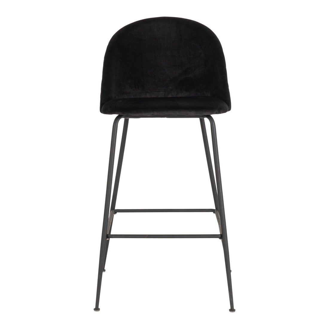 Lausanne Bare Chair - Barstol i Velor, svart med svarta ben, HN1207