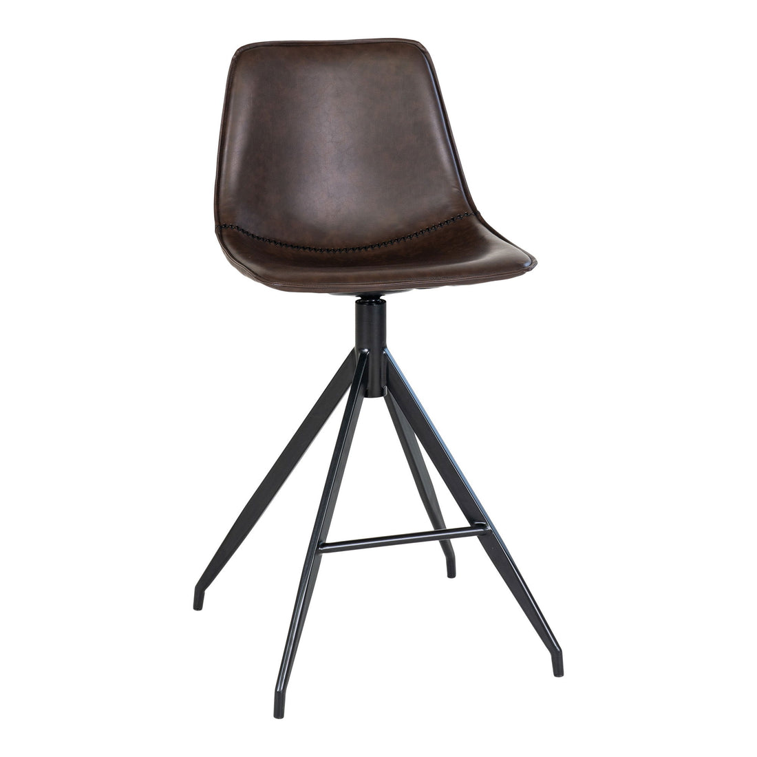 Monaco Counter Chair - Counter Chair in Pu, Brown With Black Ben, HN1227