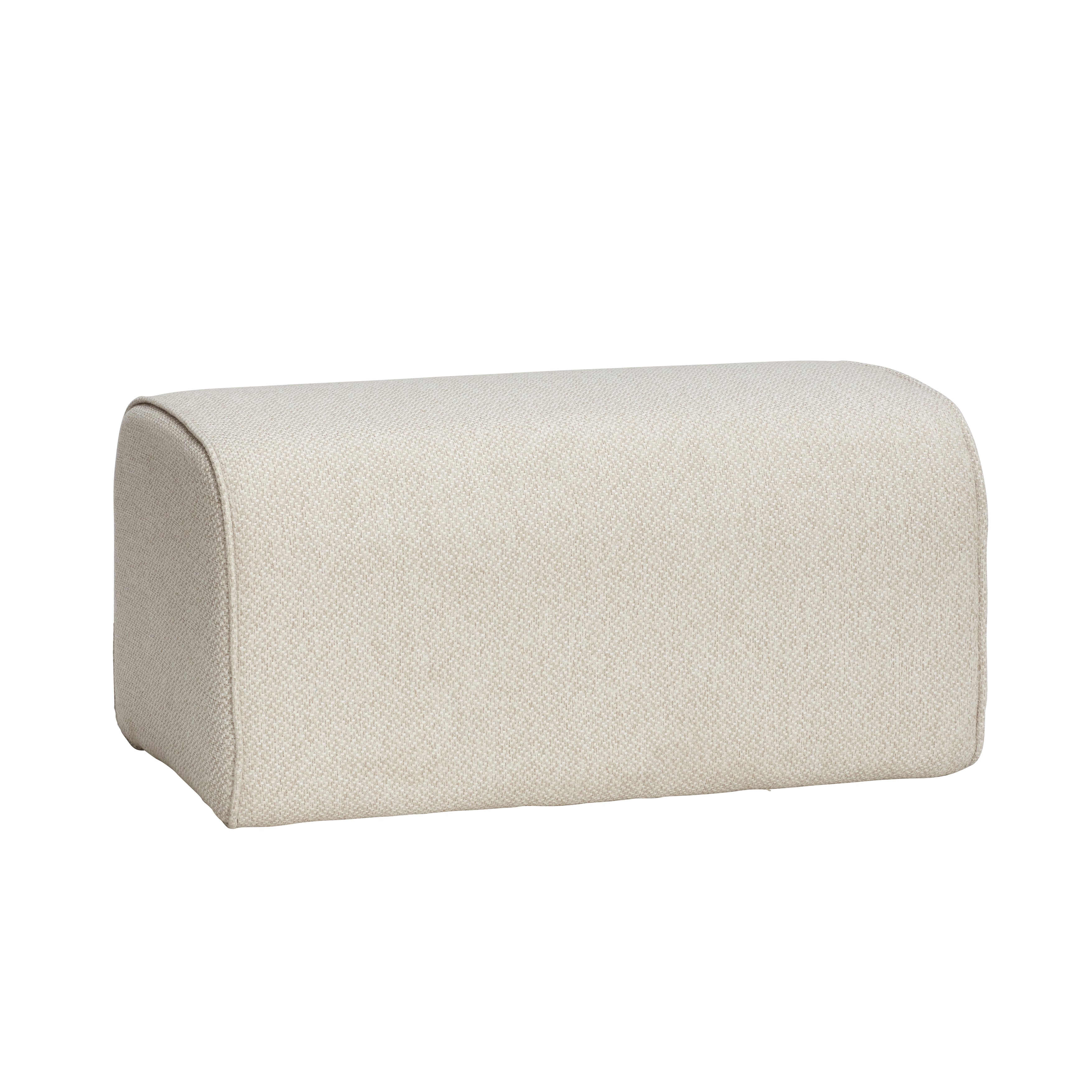 Pretty - Pouf, tyg, beige - 50x81xh40cm