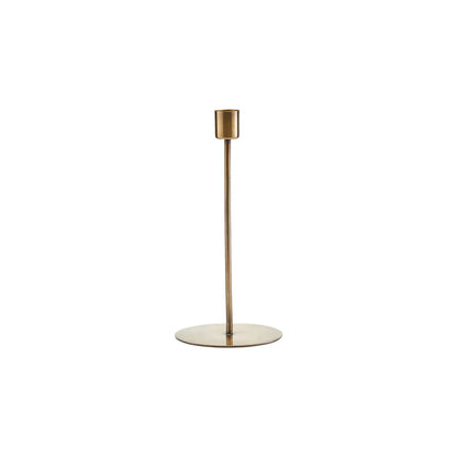 House Doctor - Candlestick, Anit, Antique Brass - H: 20 cm, Dia: 9,5 cm