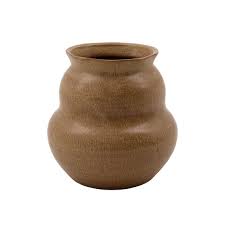 House Doctor - Vase, Juno, Camel - H: 15 cm, Dia: 15 cm