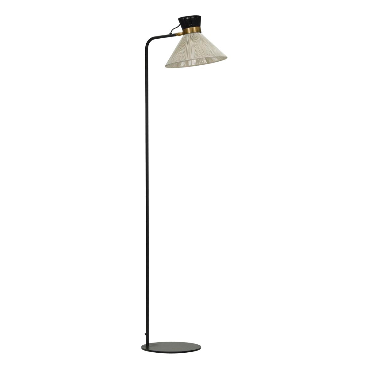 Golvlampa, hdcord, svart