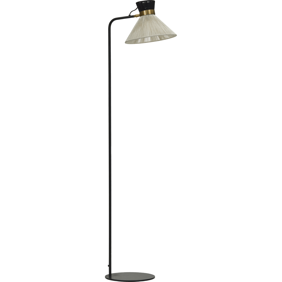 Golvlampa, hdcord, svart