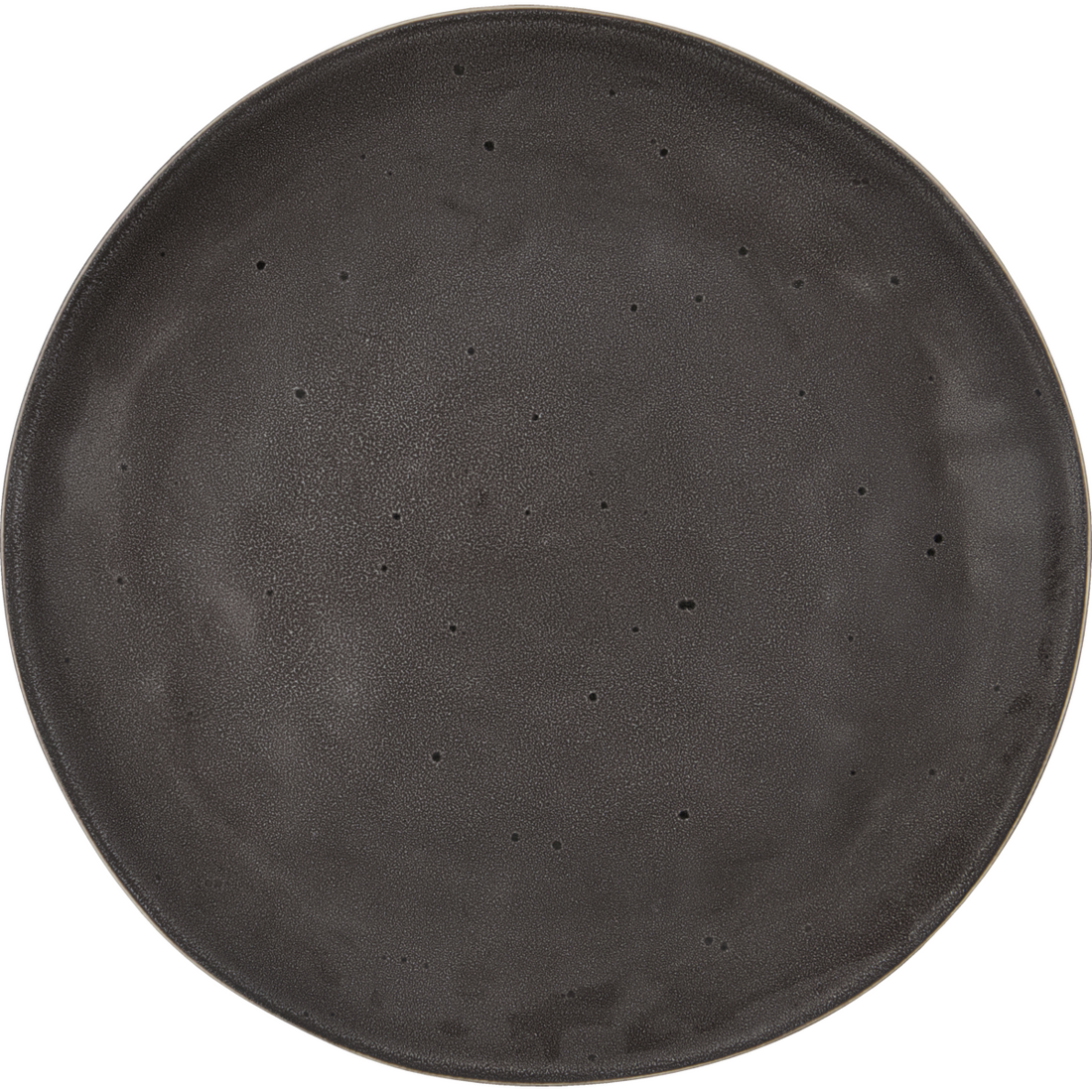 House Doctor - Dinner Plate, Rustic, Dark Grey - H: 2,5 cm, Dia: 27,5 cm