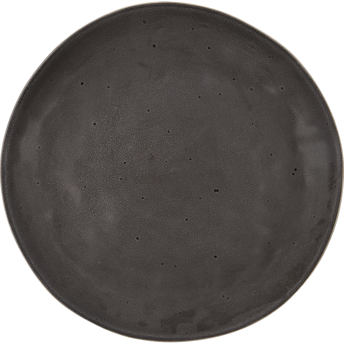 House Doctor - Dinner Plate, Rustic, Dark Grey - H: 2,5 cm, Dia: 27,5 cm