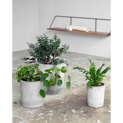 House Doctor Herb Pot, Ave, Light Gray-S :, H: 22 cm, Dia: 18,5 cm, M :, H: 27 cm, dia: 24 cm, L :, H: