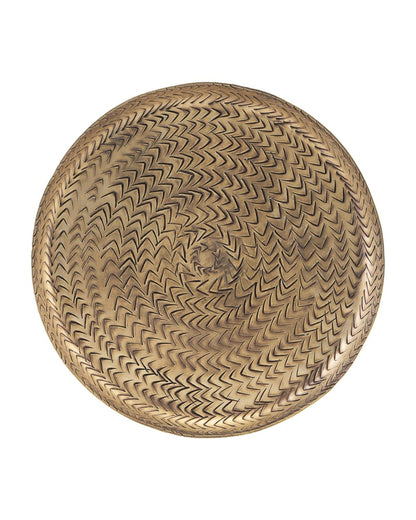 House Doctor - Back, Rattan, Brass Finish - H: 1,5 cm, Dia: 20 cm