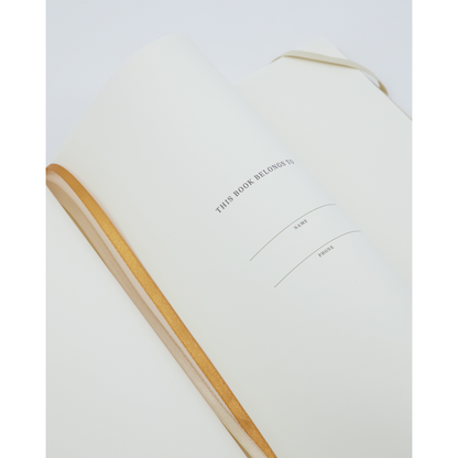 Anteckningsbok, hdjournal, beige