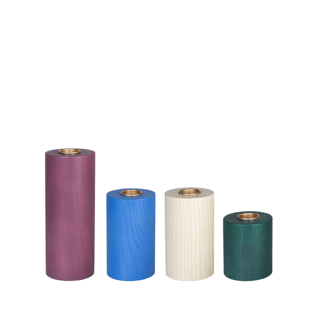 Hübsch Crayon Candlesticks Multicolored (uppsättning av 4)