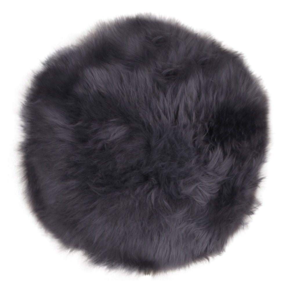 Lambskin Cushion - Lambskin Cushion, Gray, Ø35 cm