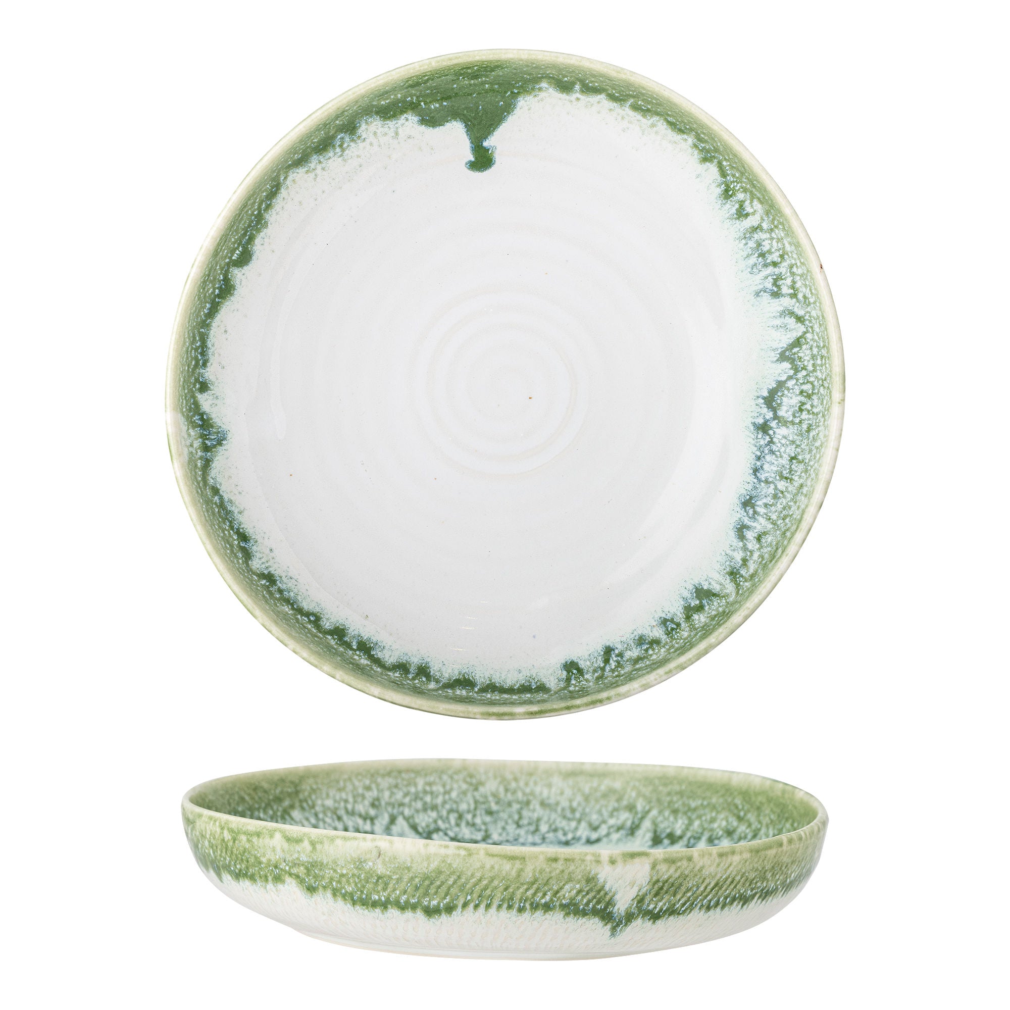 Creative Collection Prim Serving Dish, Green, Steneware