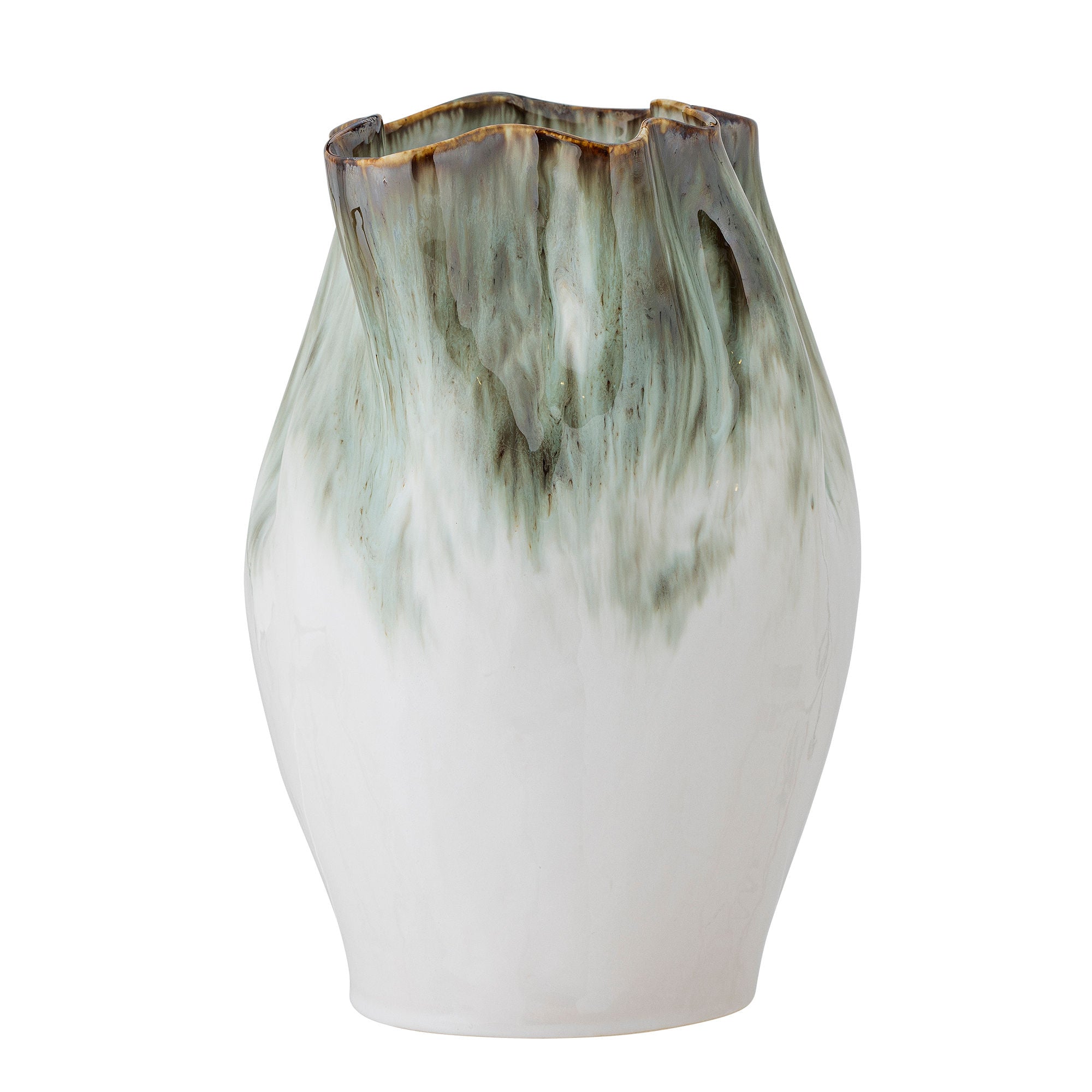 Bloomingville Nisha Vase, Green, Stoneware