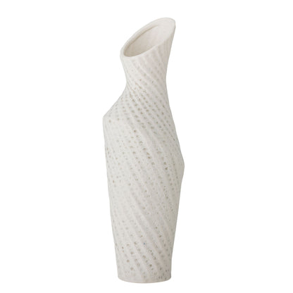 Creative Collection Fikla Vase, White, Stoneware