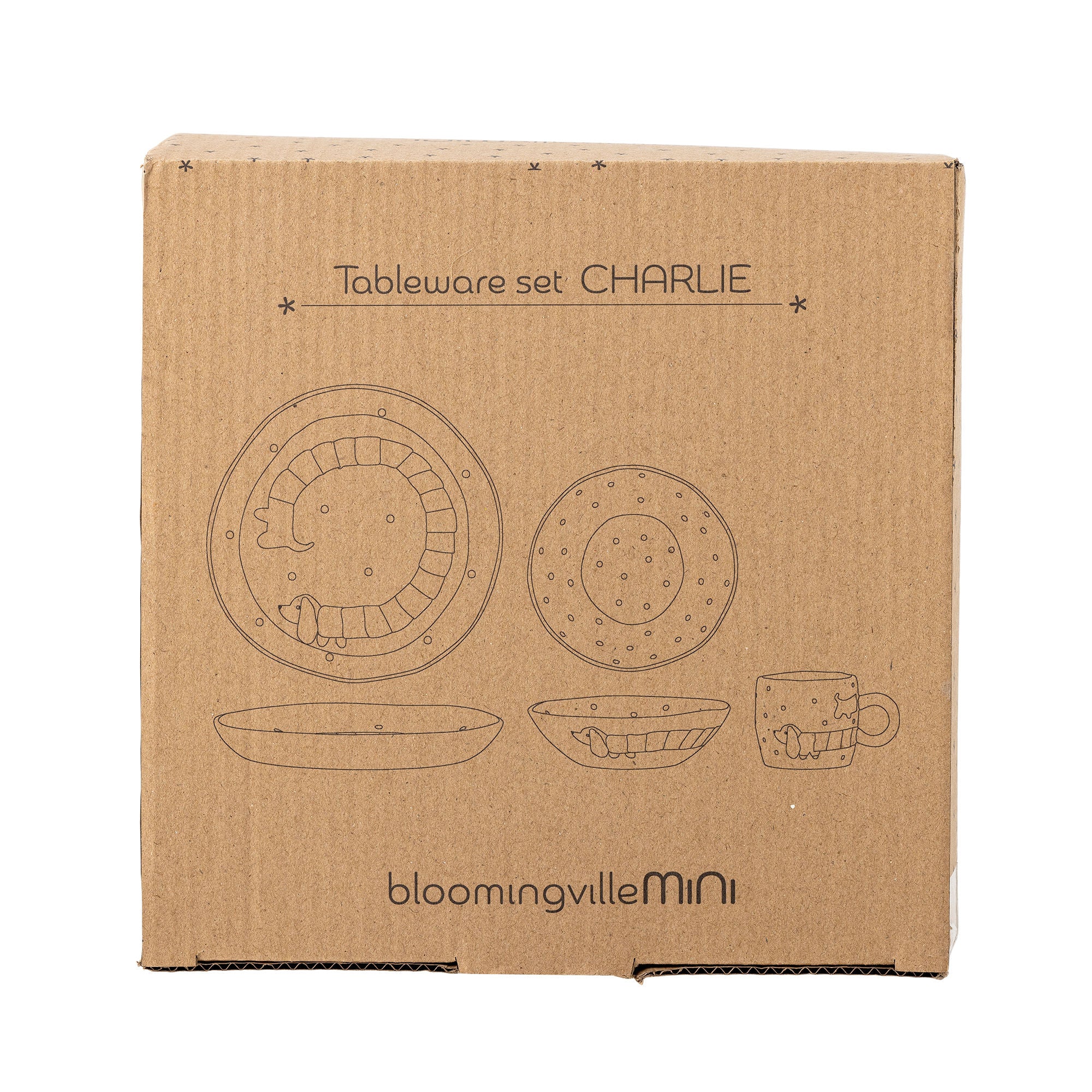 Bloomingville Mini Charlie Stud Set, Blue, Stoneware