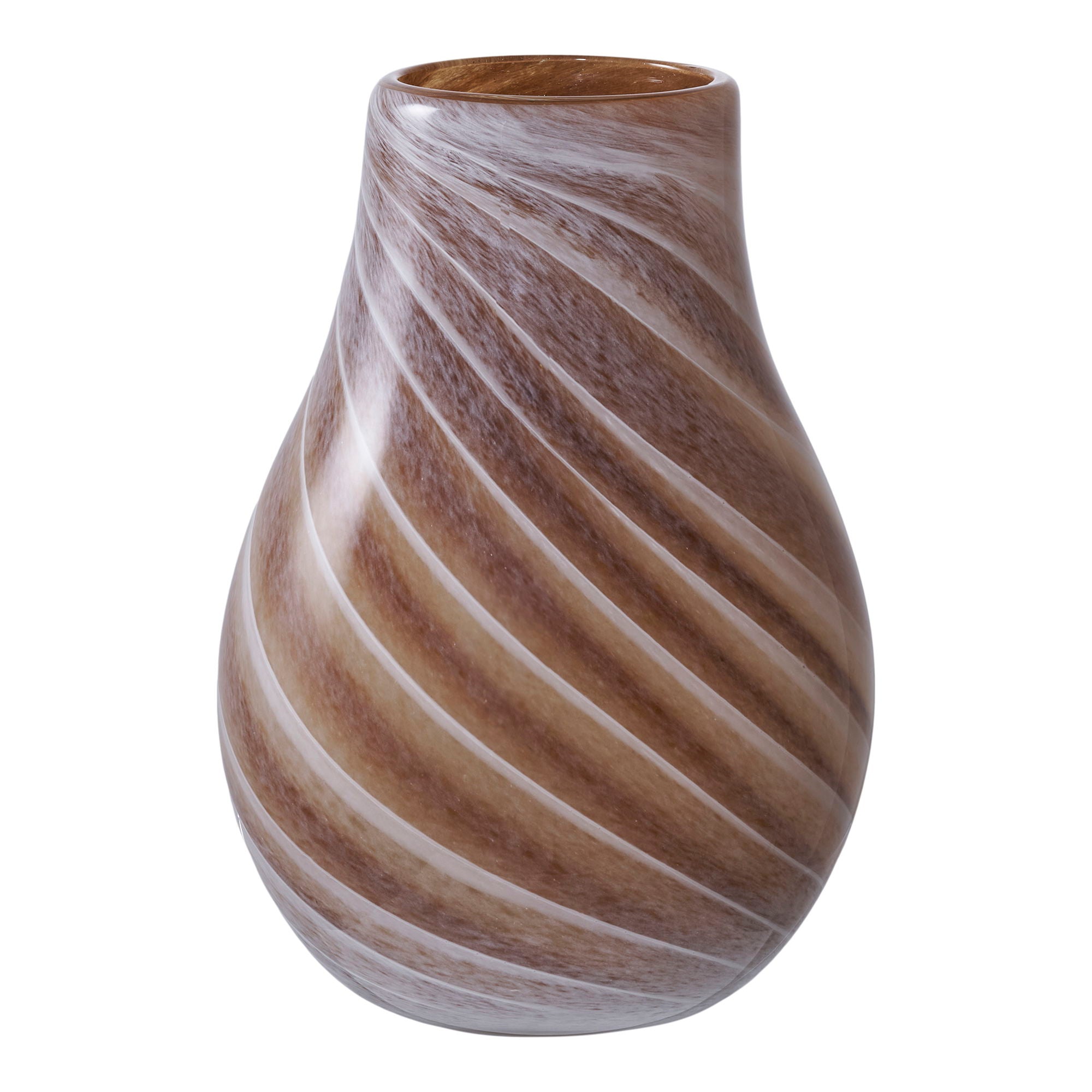 Vase - Vase, Glass, Brown Ø16x23 CM