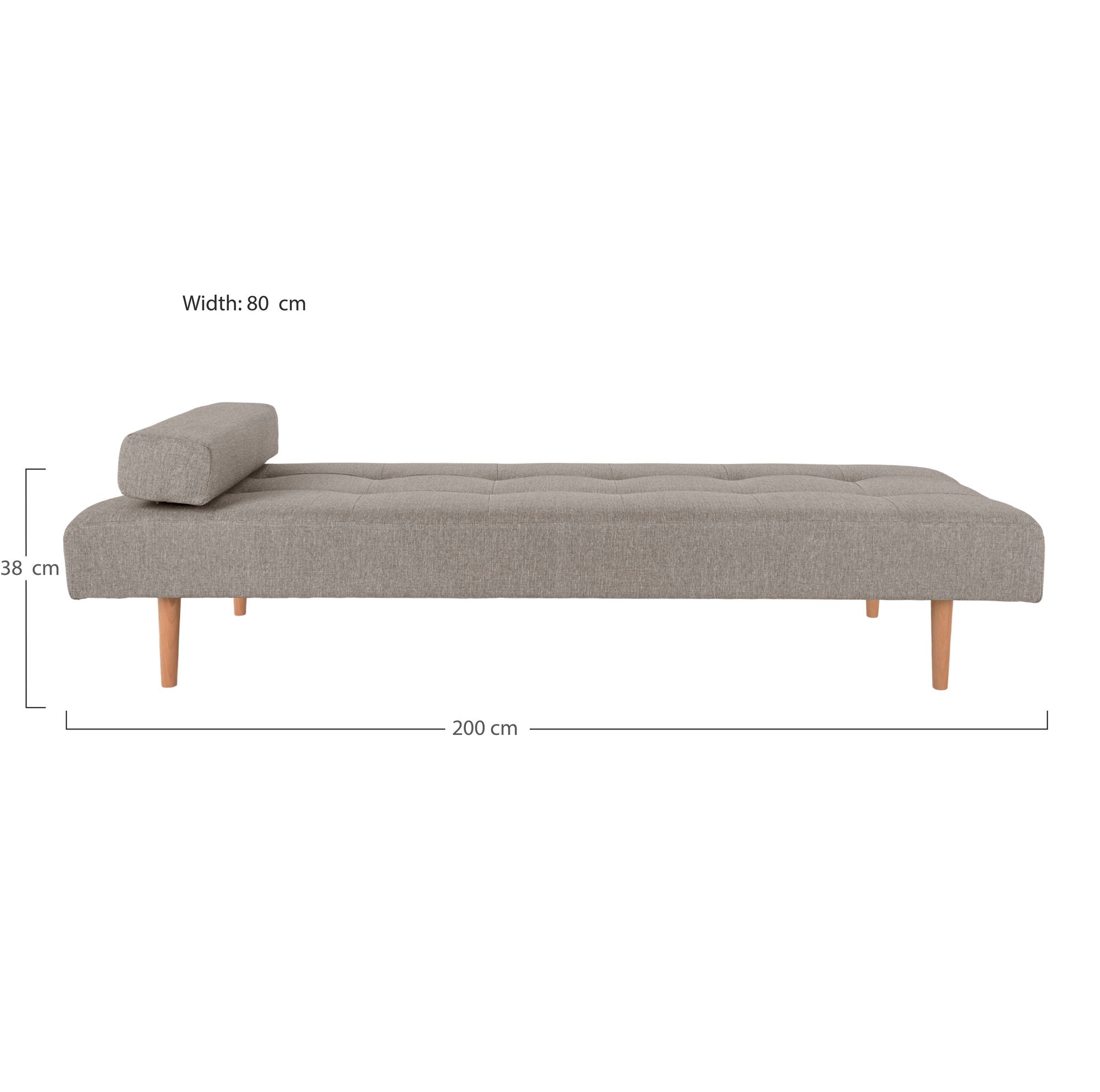 Capri Daybed - Daybida, Stone With Nature Wood Ben, HN1030