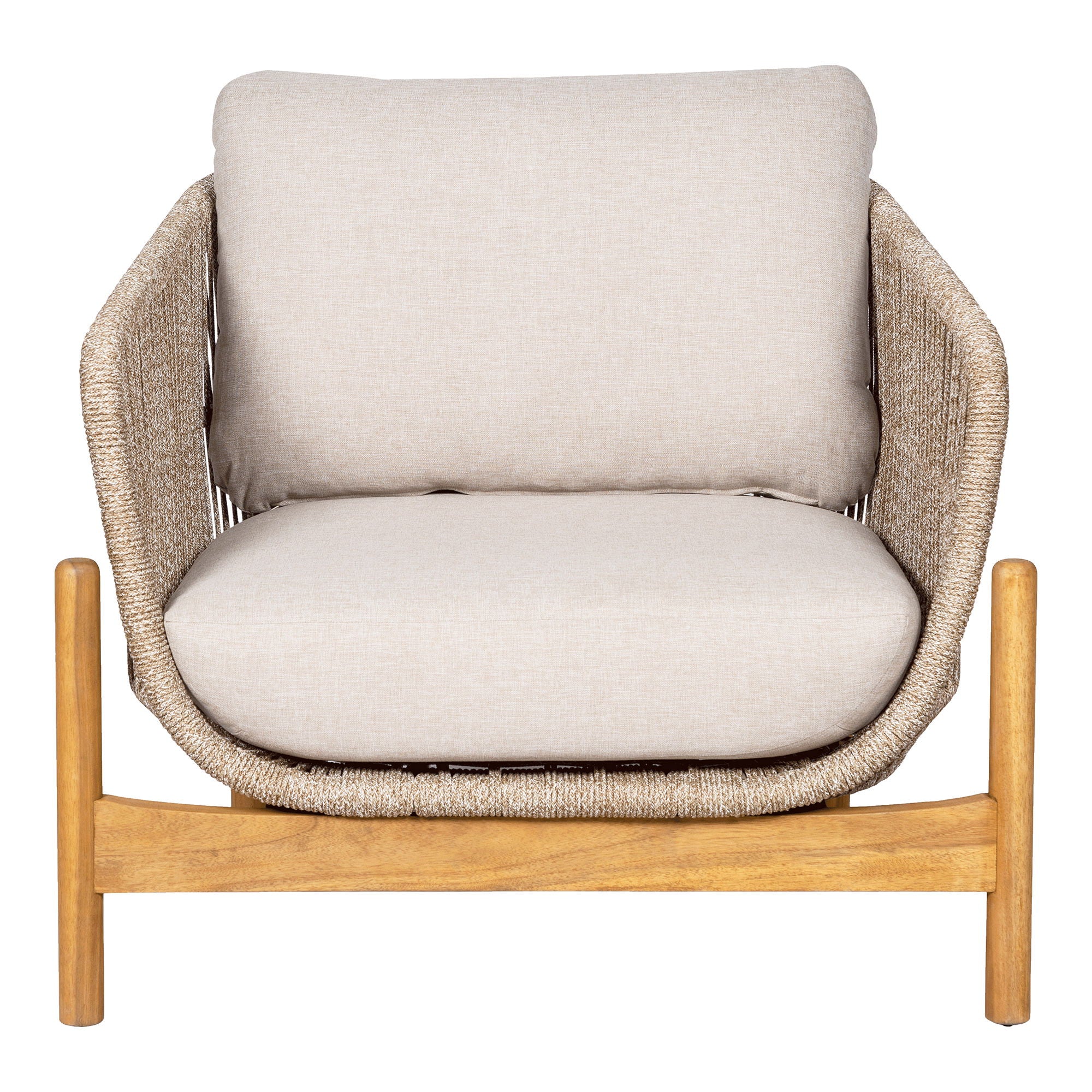 Lounge Chair, Acacia, Beige, inkl. Dämpa