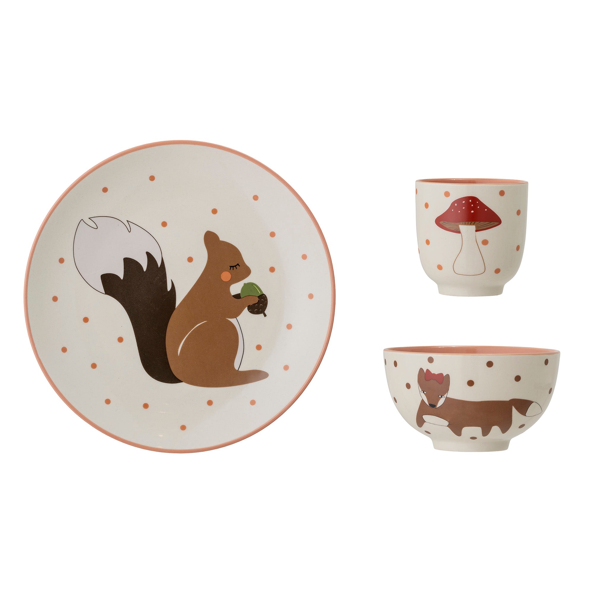 Bloomingville Mini - Porslin Set Pottery - Forest Animals