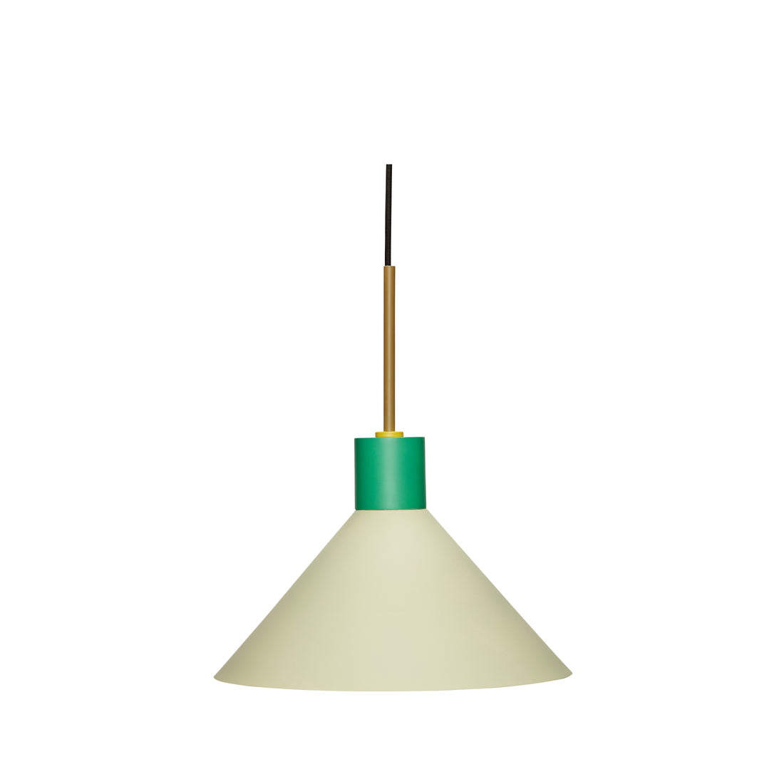 Hübsch - lampa, metall, brun/gul/grön - Ø35xh38cm