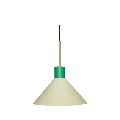 Hübsch - lampa, metall, brun/gul/grön - Ø35xh38cm