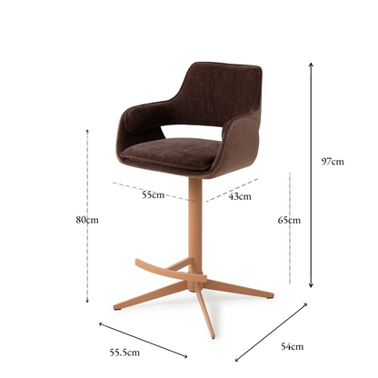 Oketo Bar Chair Chestnut Chase