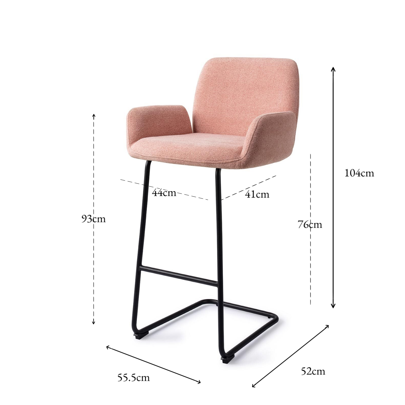 Misaki Bar Chair Anemone