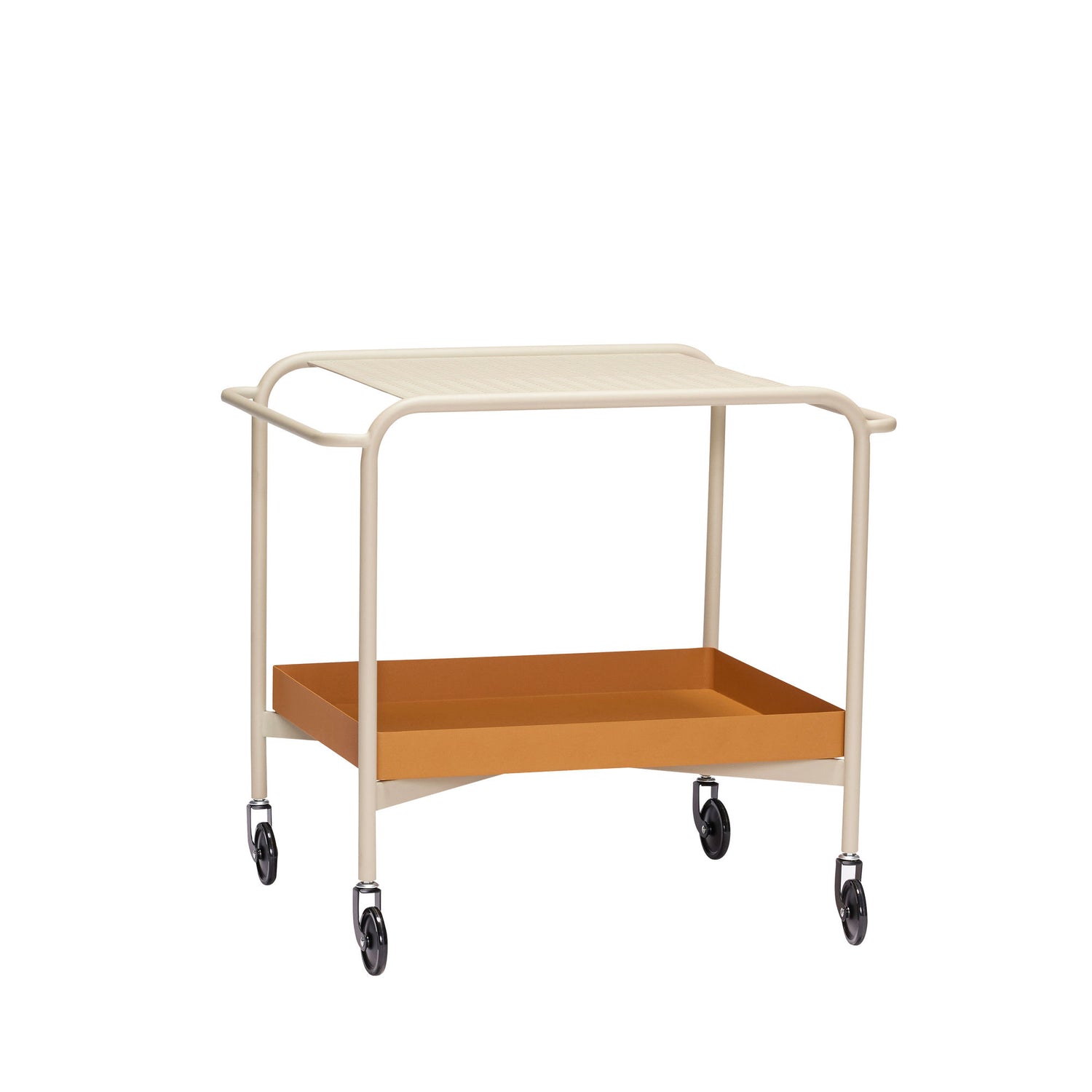 HübSch Push Roll Table Sand/Brown