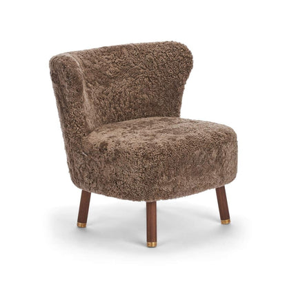 Emil Lounge Chair | Mässing | Korthårig