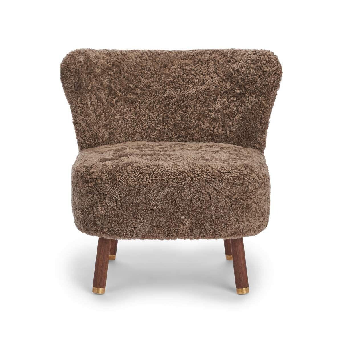 Emil Lounge Chair | Mässing | Korthårig