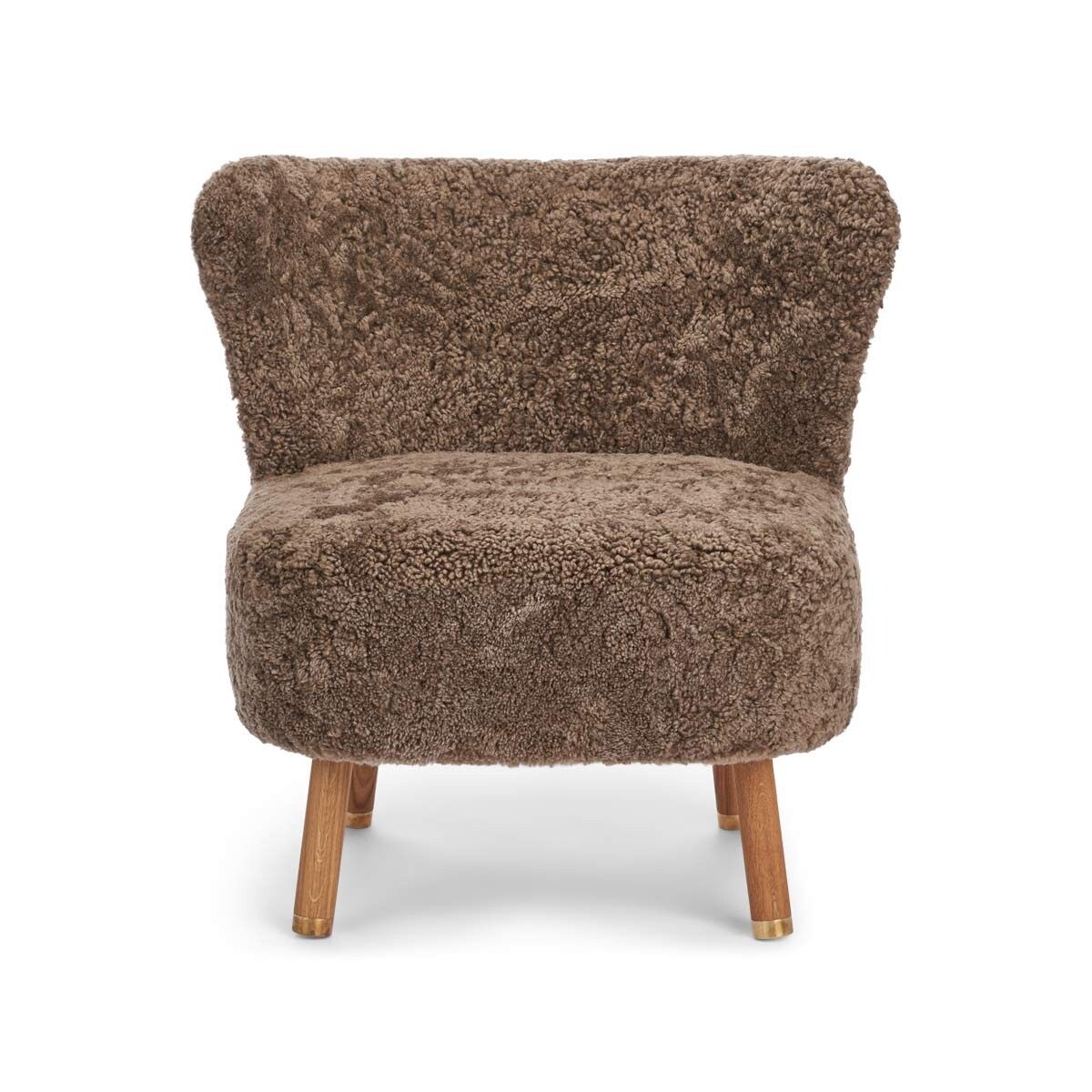 Emil Lounge Chair | Mässing | Korthårig