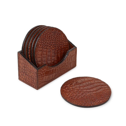 Croco Coaster | Kalvskinn