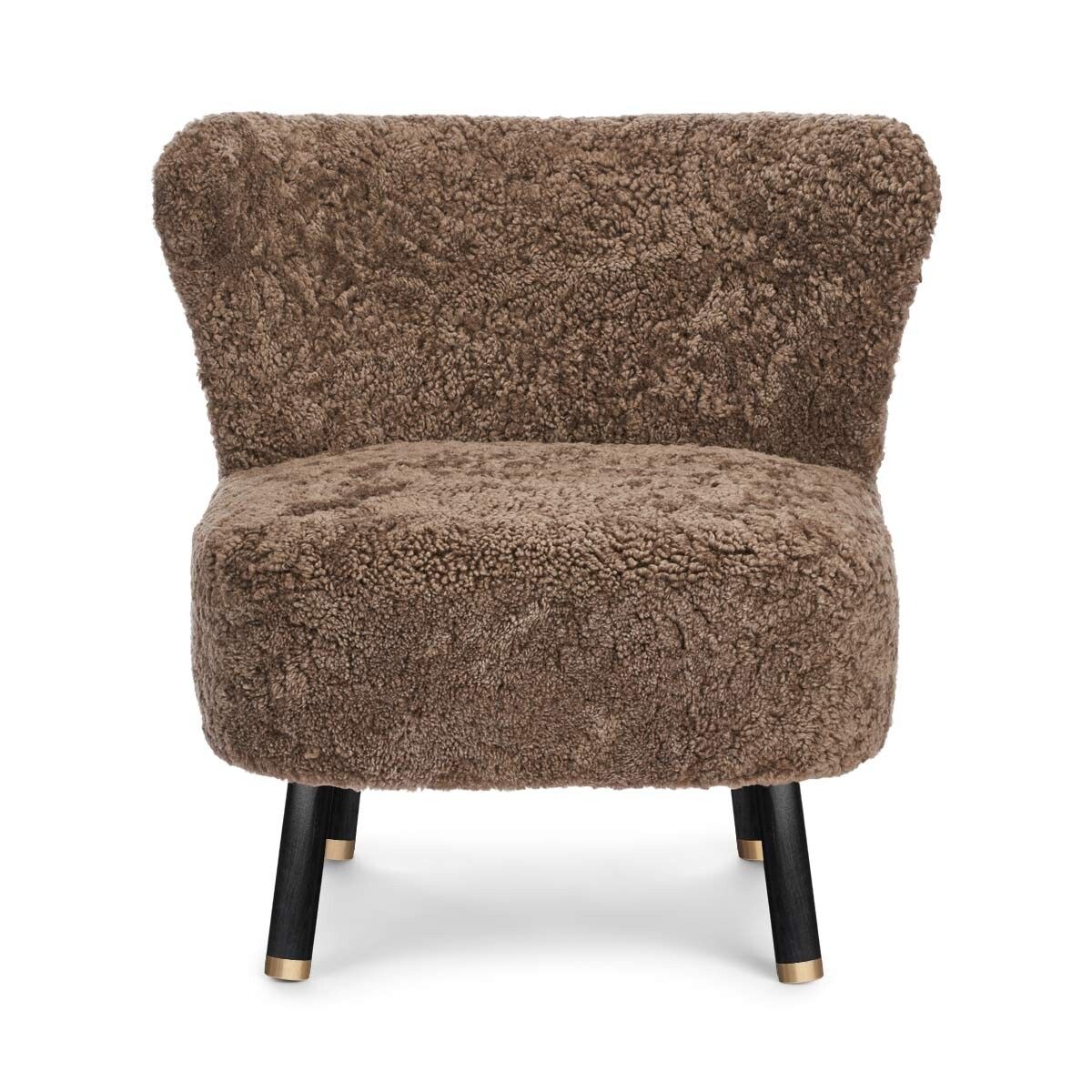 Emil Lounge Chair | Mässing | Korthårig