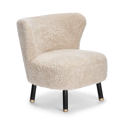 Emil Lounge Chair | Mässing | Korthårig