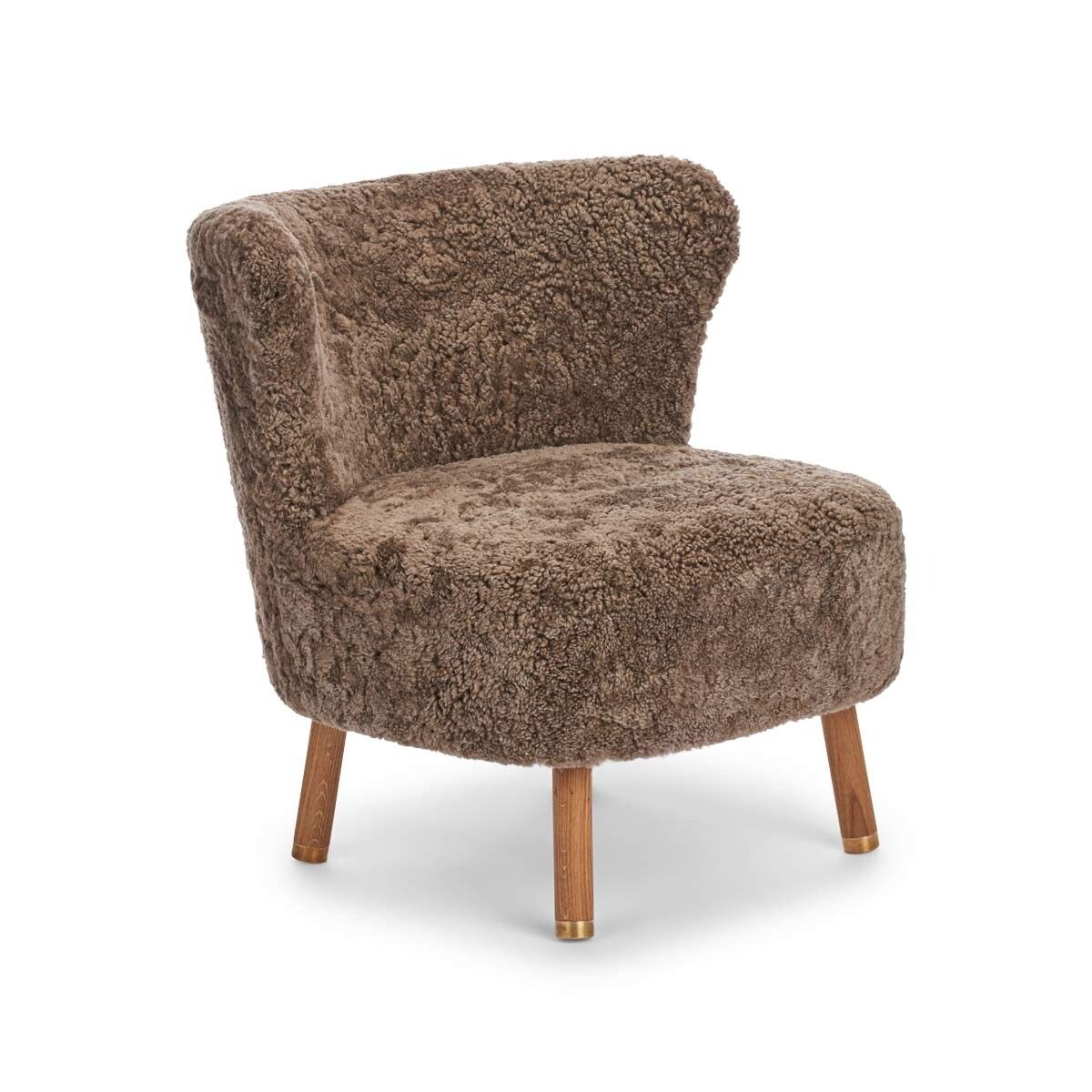 Emil Lounge Chair | Mässing | Korthårig