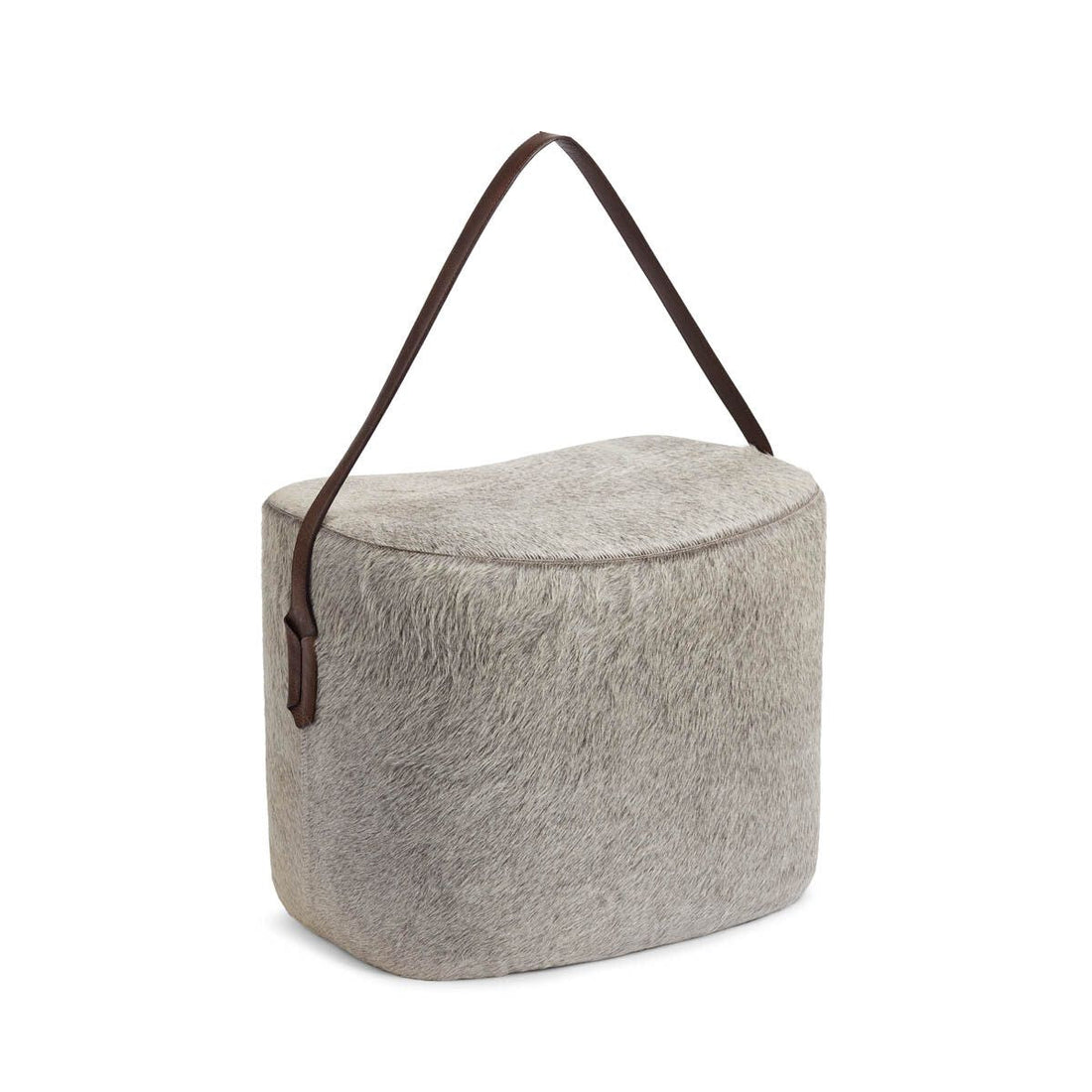 Puf med handtag | Koskind | 45x35x40 cm