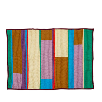 Hübsch Pavilion Plaid Block Bourgogne/Multicolor