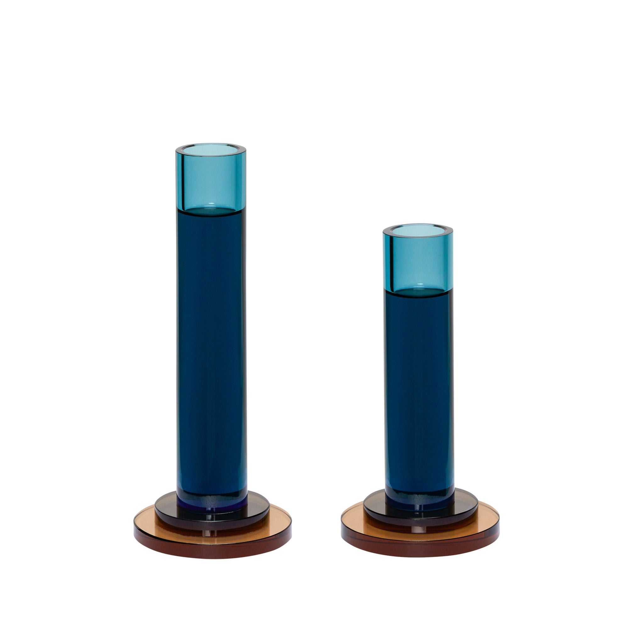 Hübsch Comet Candlesticks Blue (uppsättning av 2)