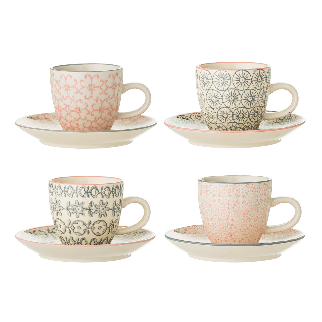 Cécile Espresso Cup w/tefat, rosa, stengods