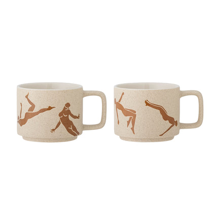 Harlow Mugs, Brown, Stoneware