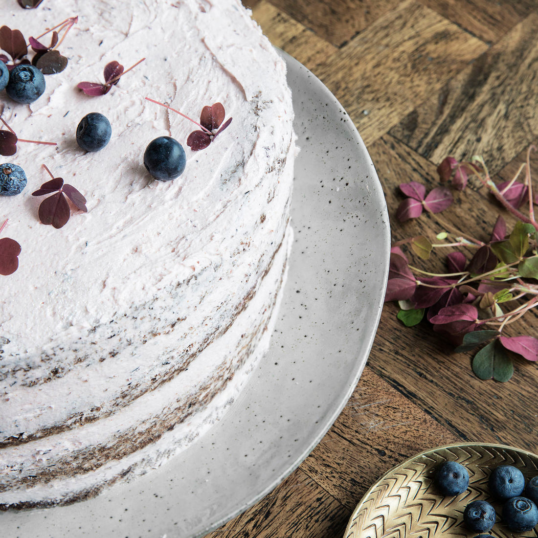 House Doctor - Cake Dish, Rustic, Grey/Blue - H: 8.3 CM, DIA: 32 cm