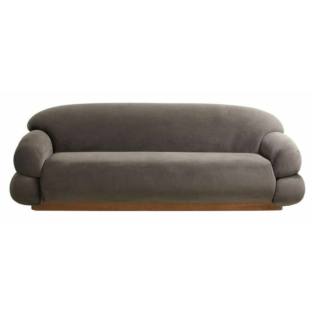 Nordal SOF sofa med betræk i velour - L214 cm - varm grå - Nordal - DesignGaragen.dk