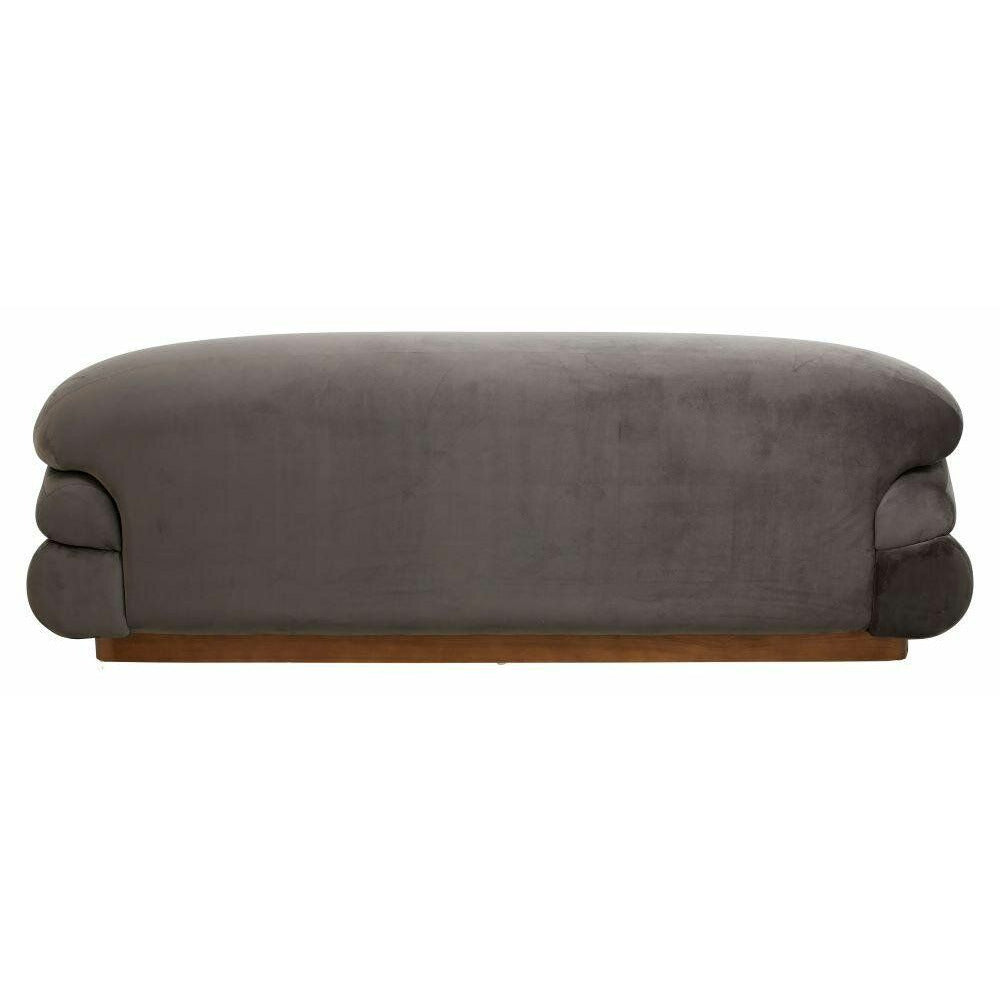 Nordal SOF sofa med betræk i velour - L214 cm - varm grå - Nordal - DesignGaragen.dk