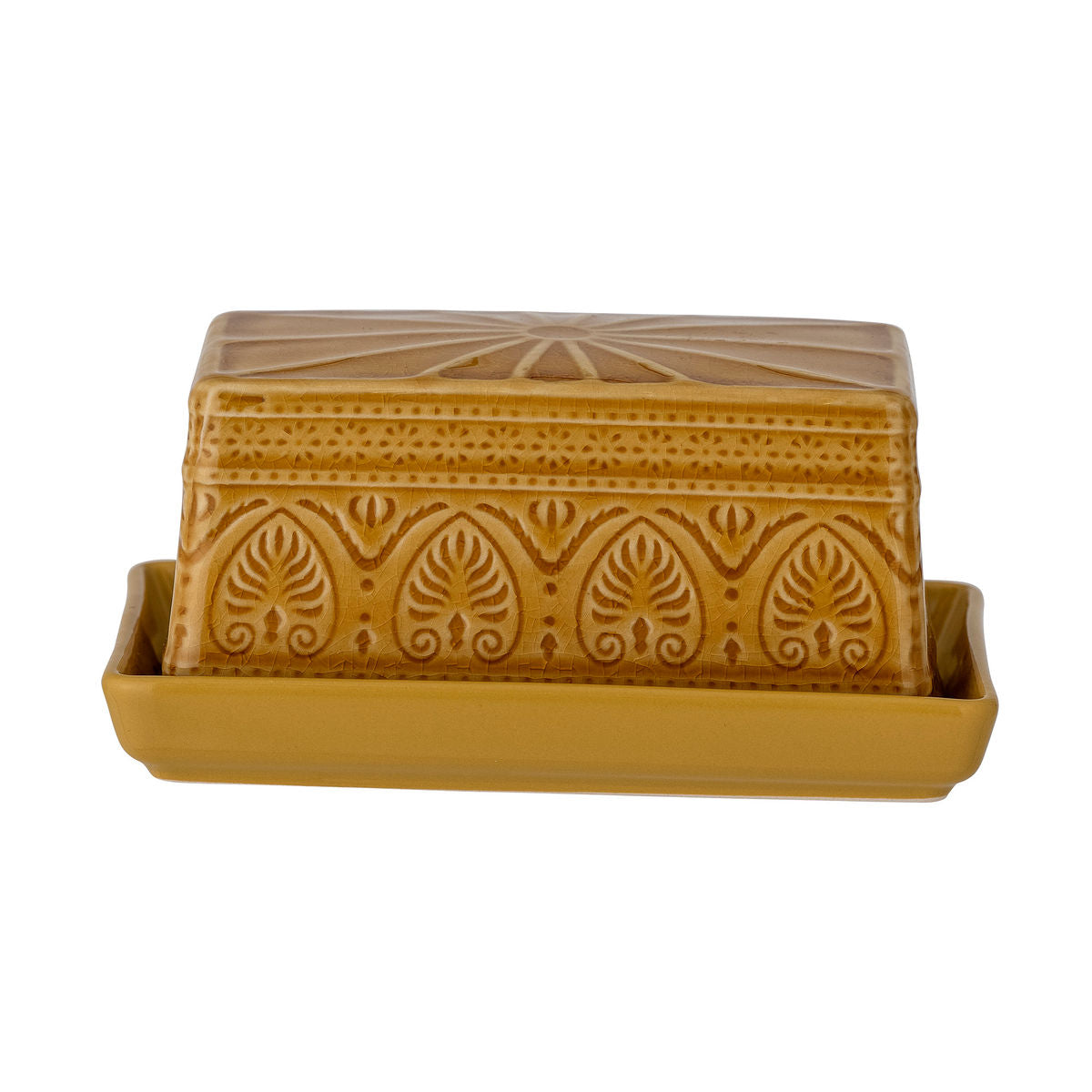 Bloomingville Rani Butter Box, gul, stengods