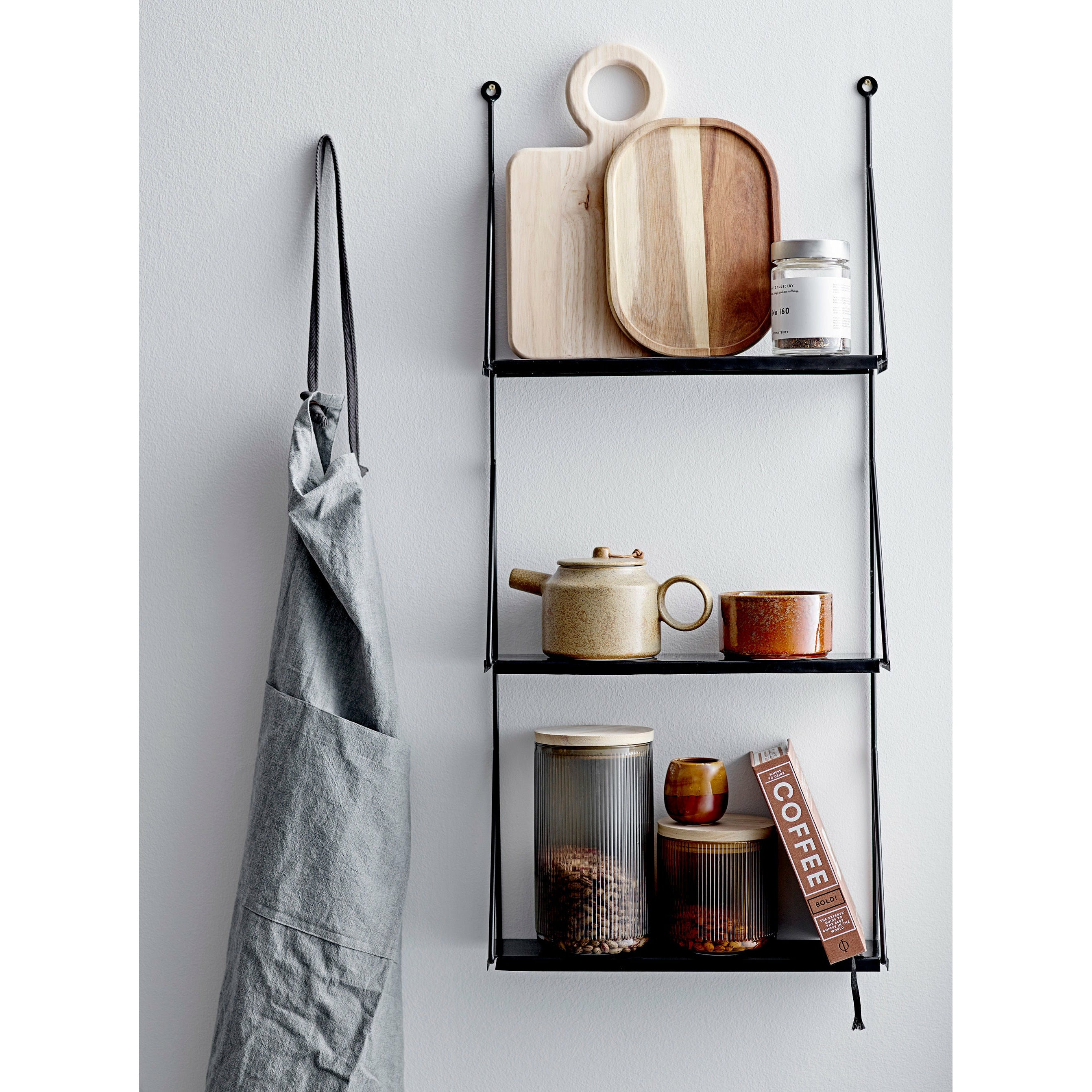 Bloomingville Walter Shelf, svart, metall