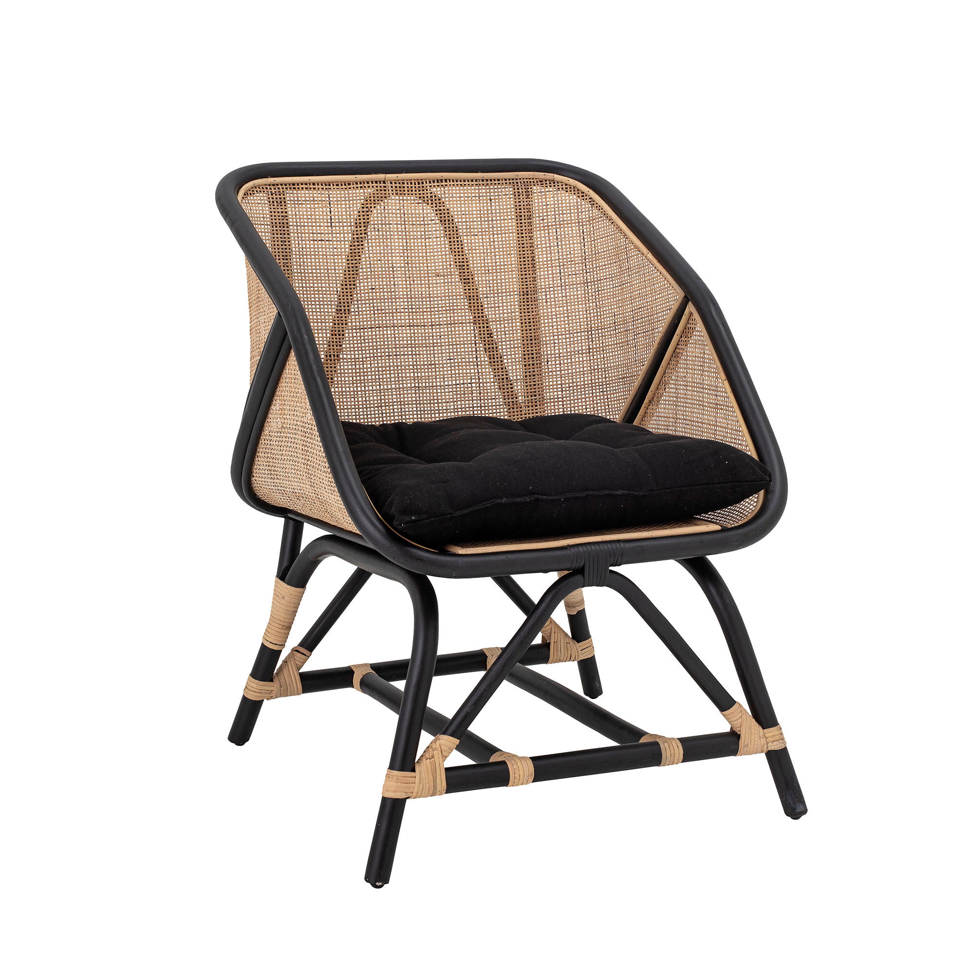 Bloomingville Loue Lounge Stol, Sort, Rattan - Bloomingville - DesignGaragen.dk