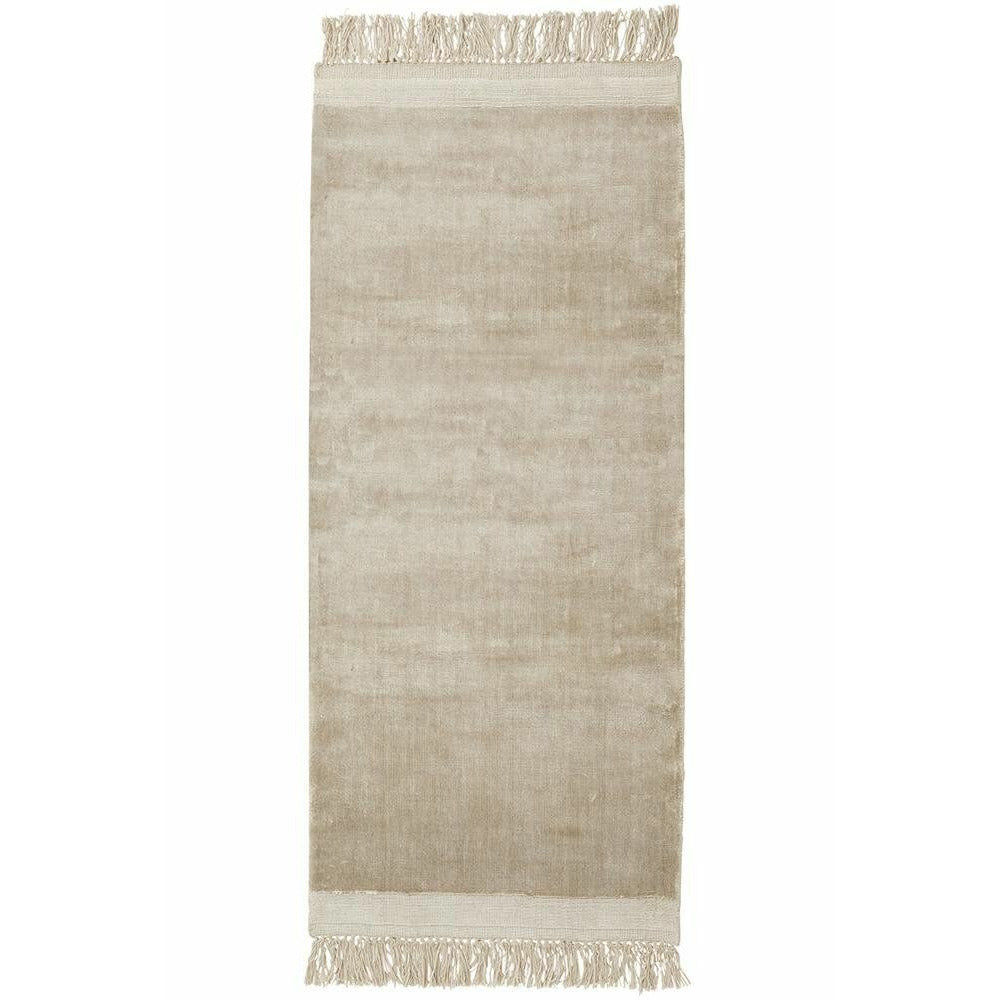 Nordal FILUCA blank matta med fransar - 75x200 - beige